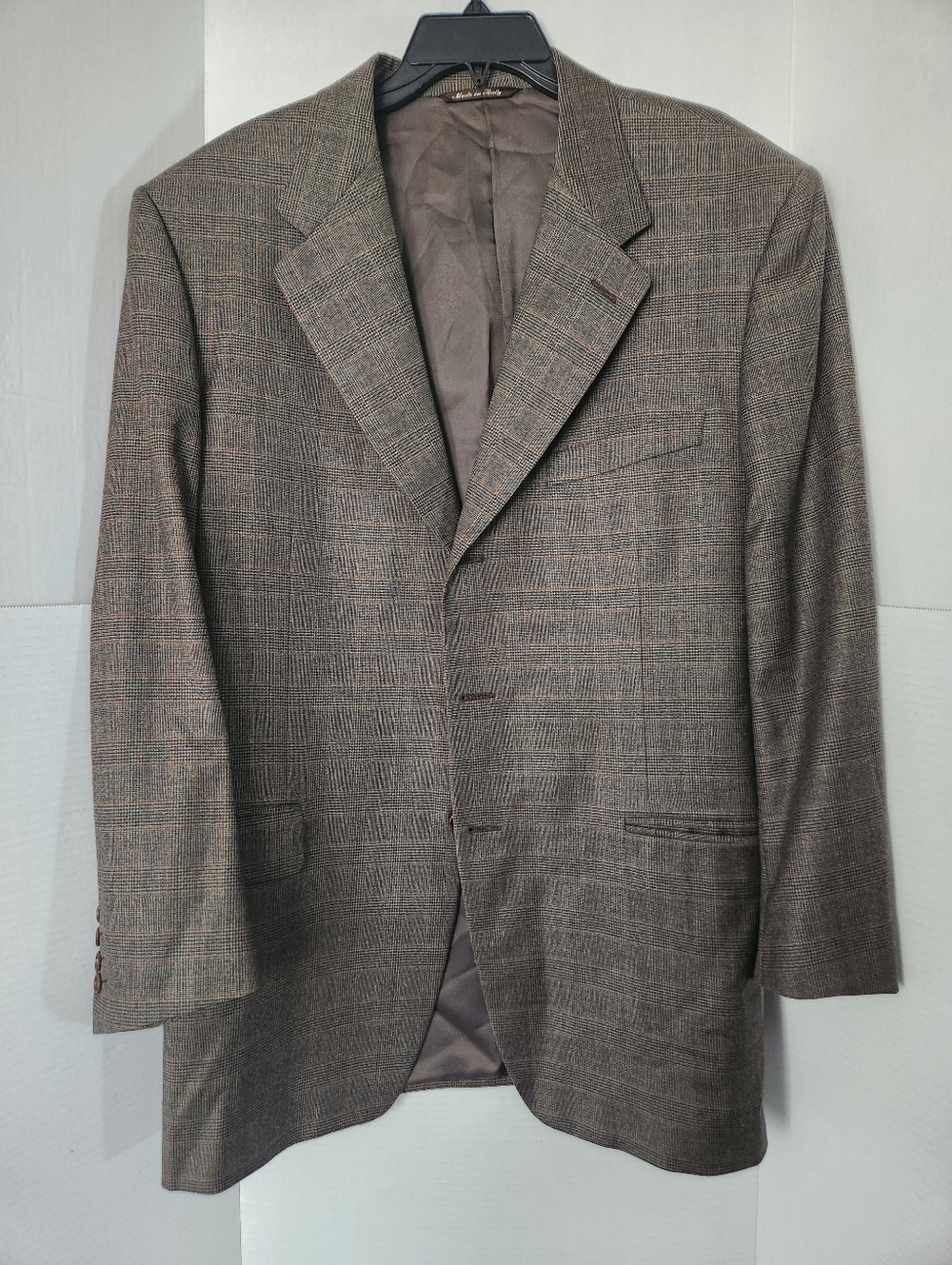 Men's Brown Glen Plaid Blazer - Classic Tailored Jacket
